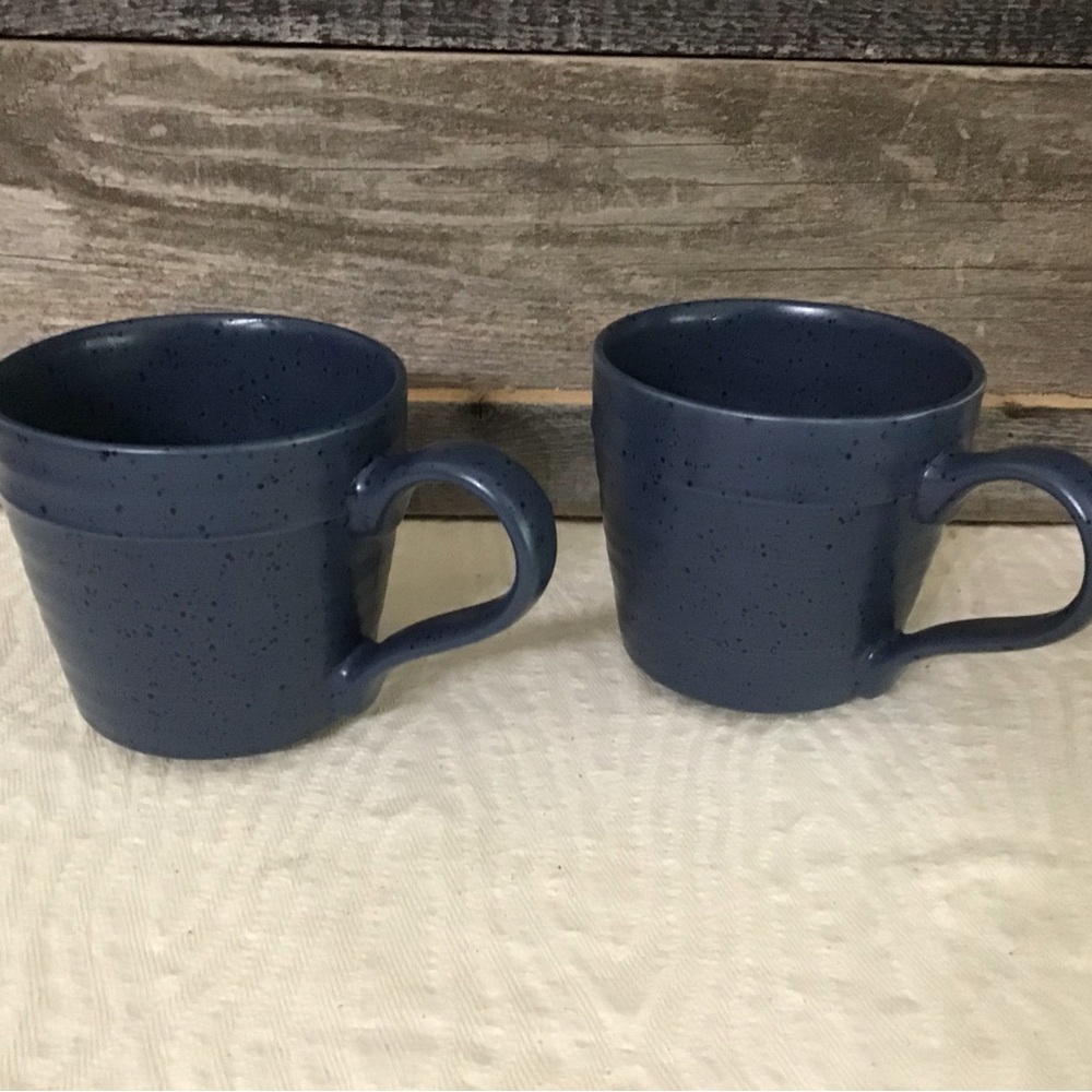 Bee & Willow Navy Blue Coffee Mugs – Set of 2